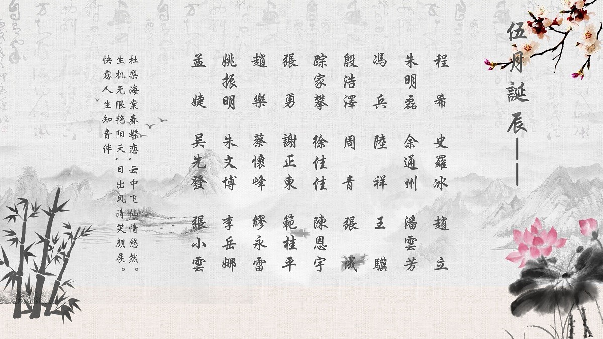 【生日祝?！抗ё?5月生日的員工生日快樂！