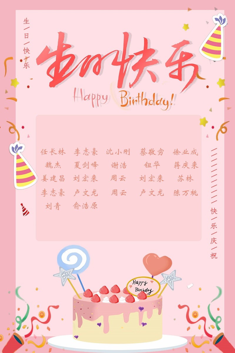 【生日祝?！抗ё?8月生日的員工生日快樂！